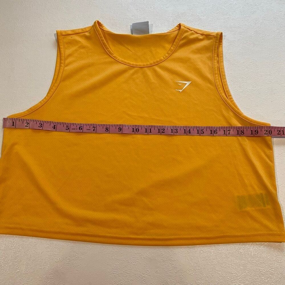 Gymshark Apricot Sleeveless Crop Tank Top Workout Gym Shirt Size XL - Picture 6 of 11